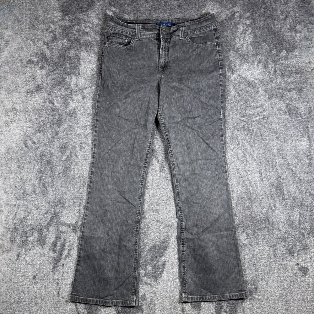Bandolino Blu Arianna Bootcut Jeans Gray Denim Size 12 Stretch Classic